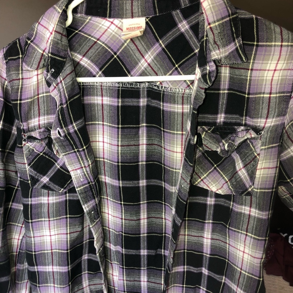 Black, white & pink flannel